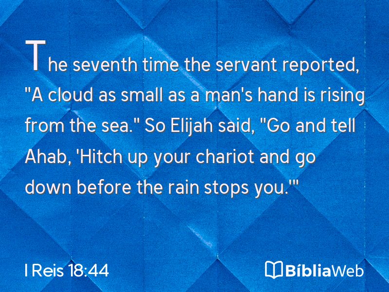 I Reis 18:44 em imagem para compartilhar