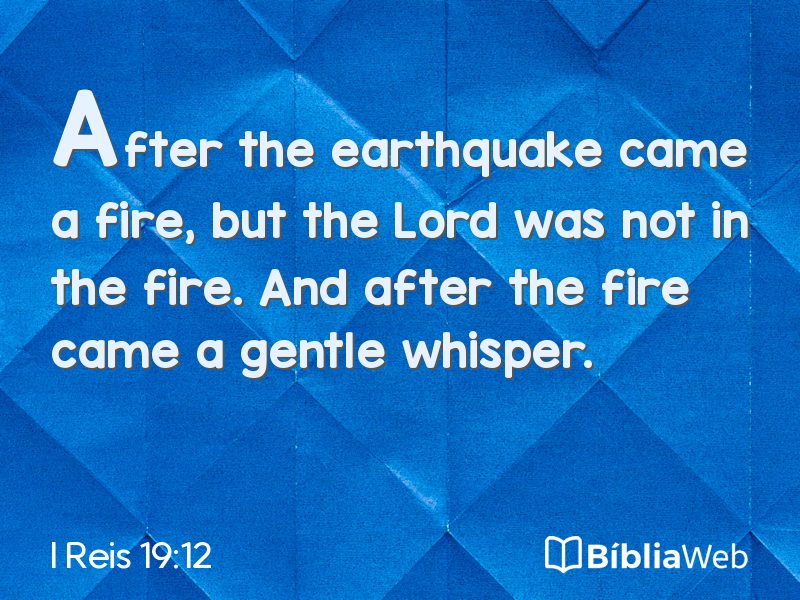 I Reis 19:12 em imagem para compartilhar