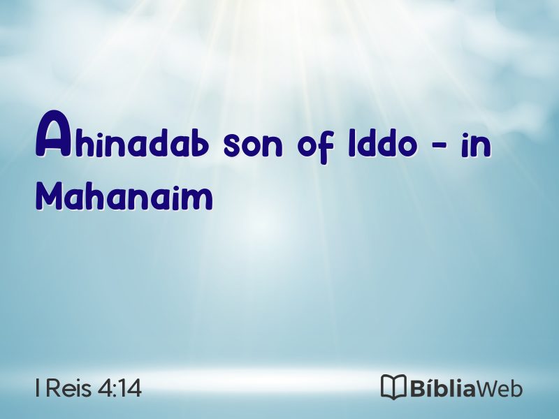 I Reis 4:14 em imagem para compartilhar