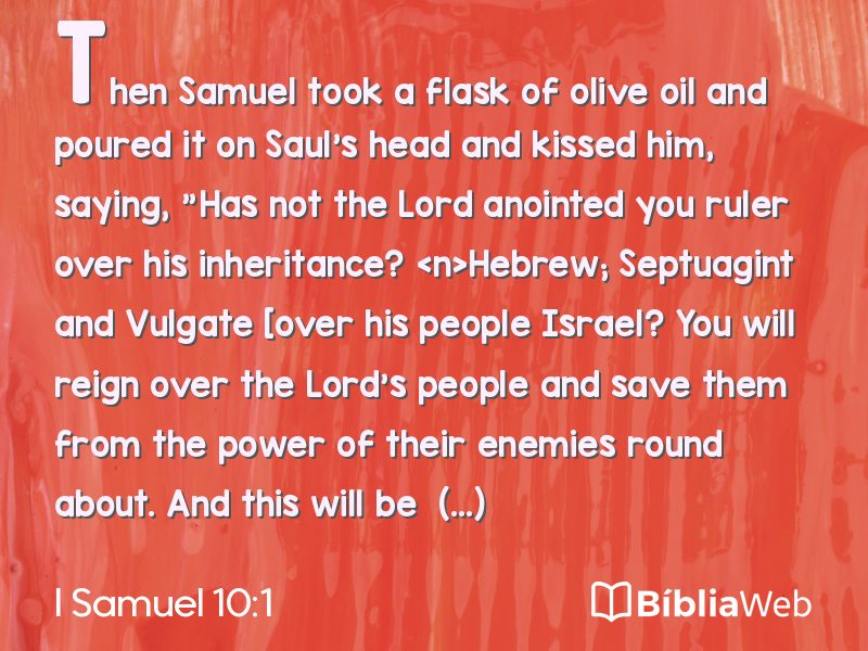 I Samuel 10:1 em imagem para compartilhar