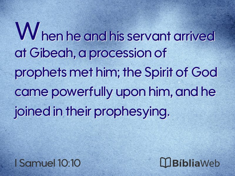 I Samuel 10:10 em imagem para compartilhar