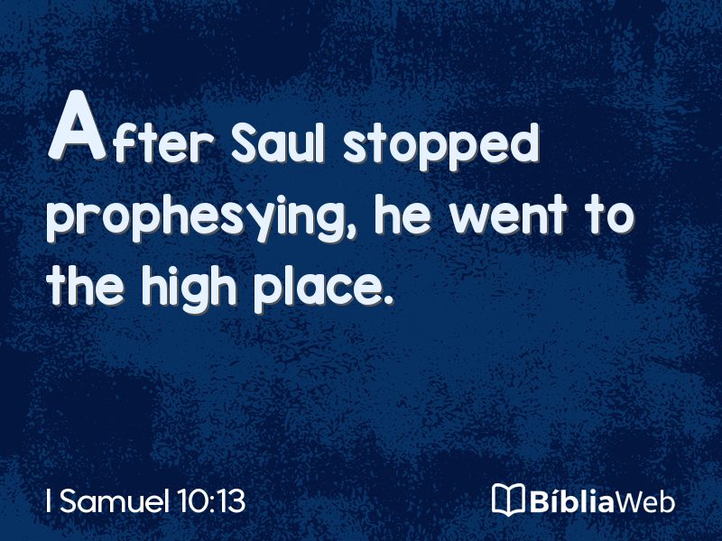 I Samuel 10:13 em imagem para compartilhar