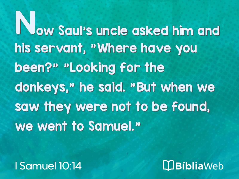 I Samuel 10:14 em imagem para compartilhar