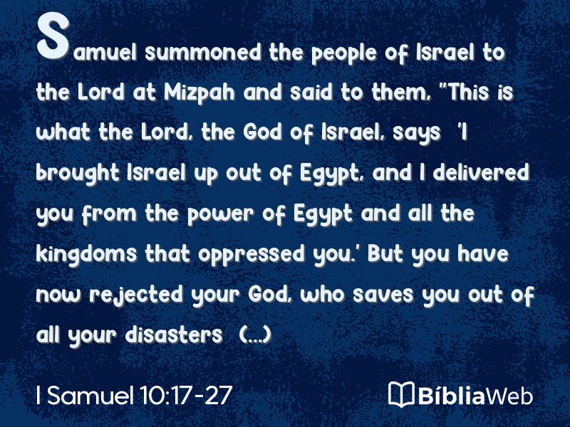 I Samuel 10:17-27 em imagem para compartilhar