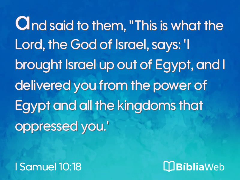 I Samuel 10:18 em imagem para compartilhar