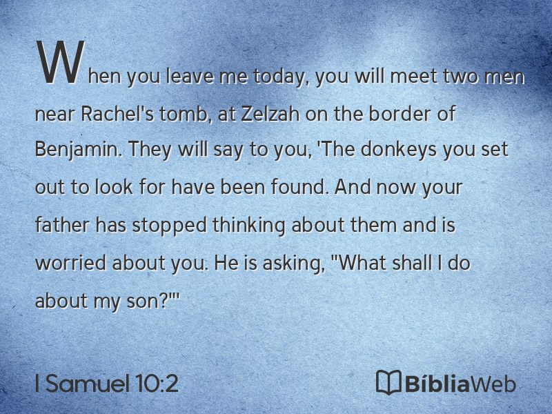 I Samuel 10:2 em imagem para compartilhar