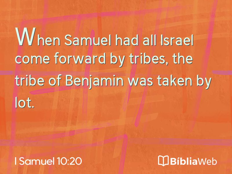I Samuel 10:20 em imagem para compartilhar