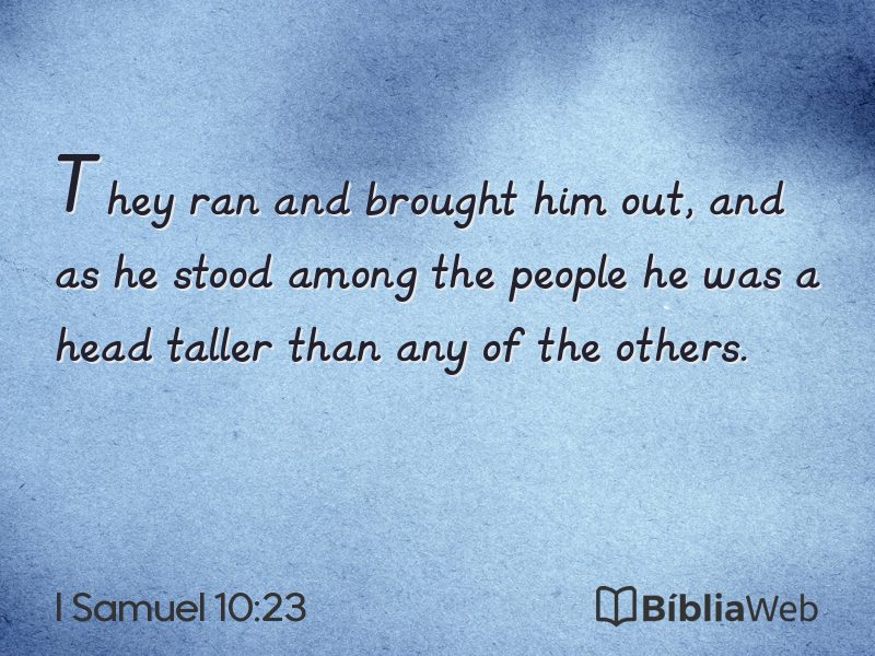 I Samuel 10:23 em imagem para compartilhar