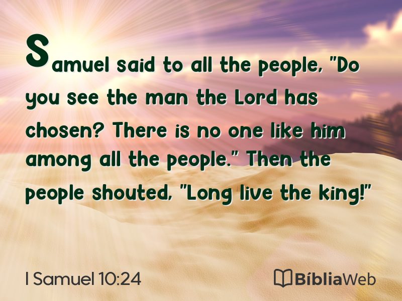 I Samuel 10:24 em imagem para compartilhar