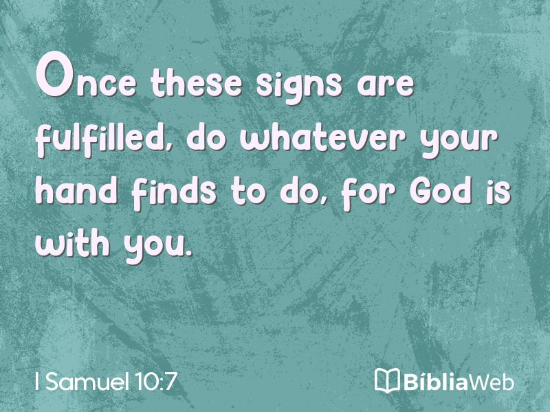 I Samuel 10:7 em imagem para compartilhar