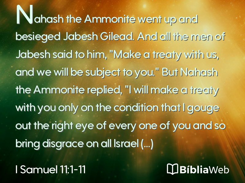 I Samuel 11:1-11 em imagem para compartilhar