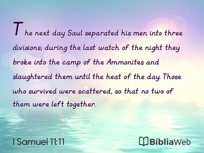I Samuel 11:11 em imagem para compartilhar