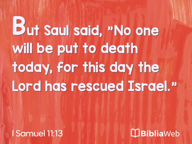 I Samuel 11:13 em imagem para compartilhar
