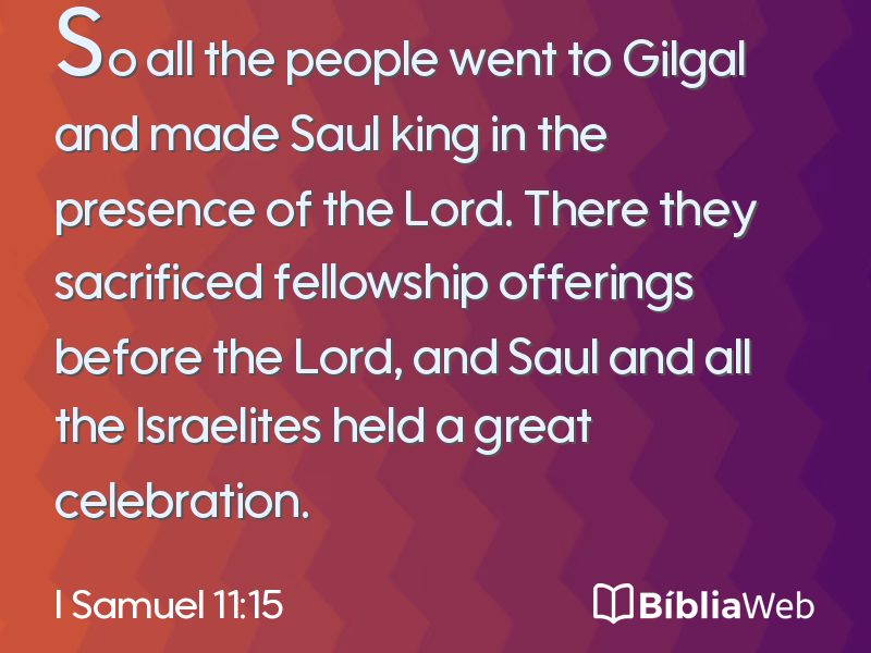 I Samuel 11:15 em imagem para compartilhar