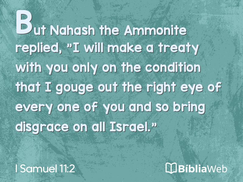 I Samuel 11:2 em imagem para compartilhar