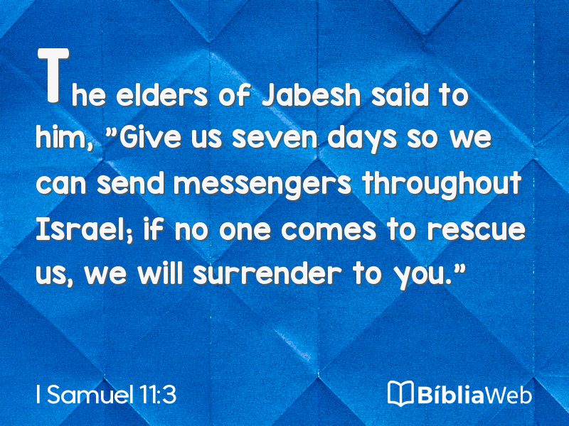 I Samuel 11:3 em imagem para compartilhar