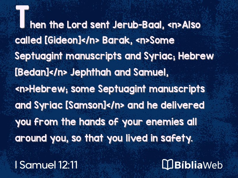 I Samuel 12:11 em imagem para compartilhar