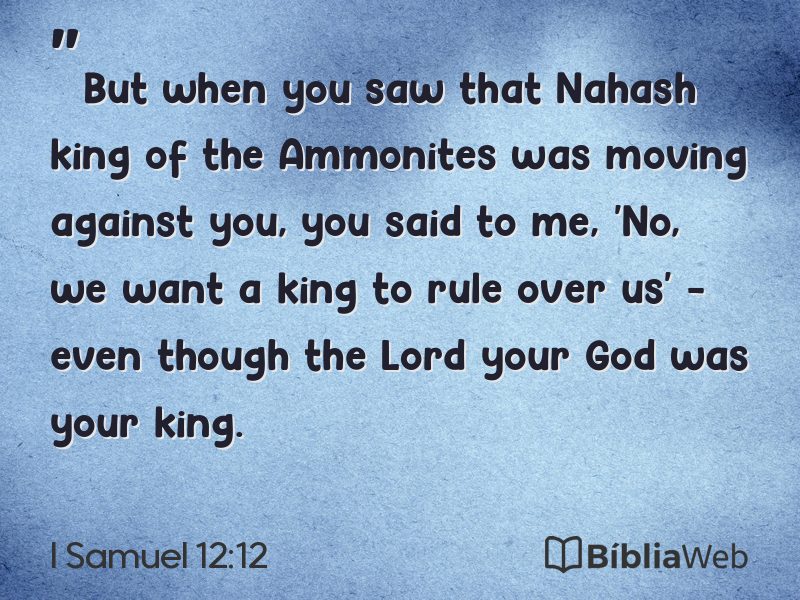 I Samuel 12:12 em imagem para compartilhar