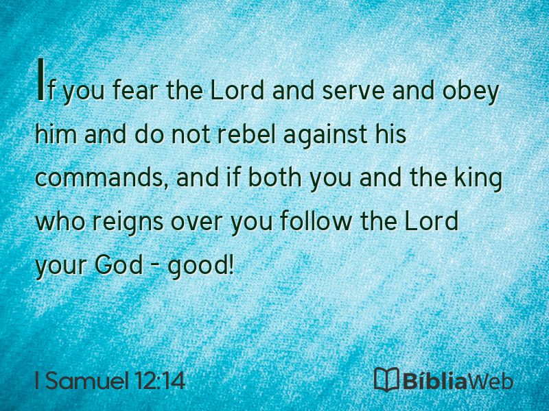 I Samuel 12:14 em imagem para compartilhar