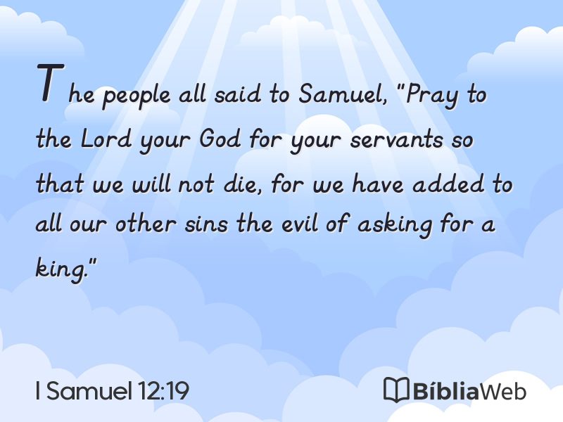 I Samuel 12:19 em imagem para compartilhar