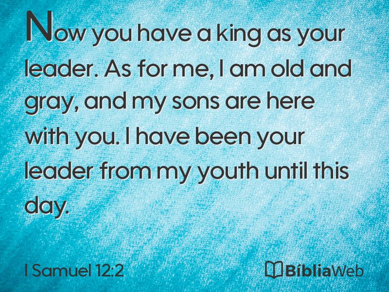 I Samuel 12:2 em imagem para compartilhar