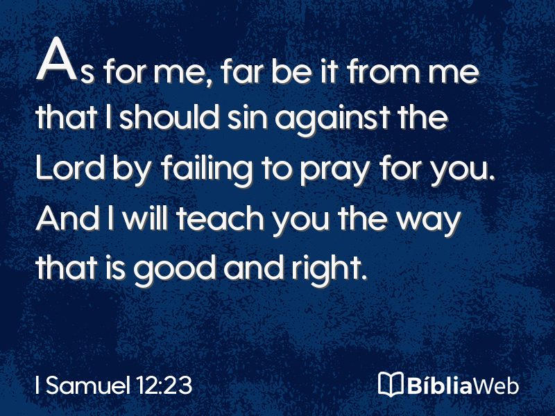 I Samuel 12:23 em imagem para compartilhar