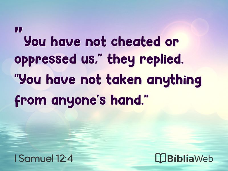 I Samuel 12:4 em imagem para compartilhar