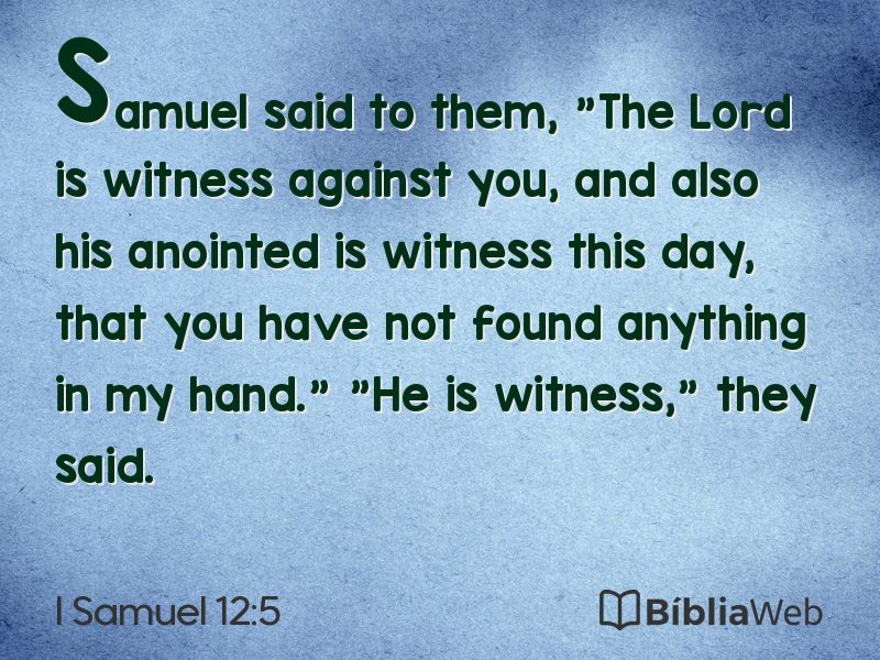 I Samuel 12:5 em imagem para compartilhar