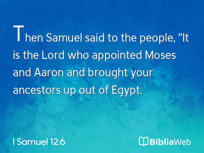 I Samuel 12:6 em imagem para compartilhar