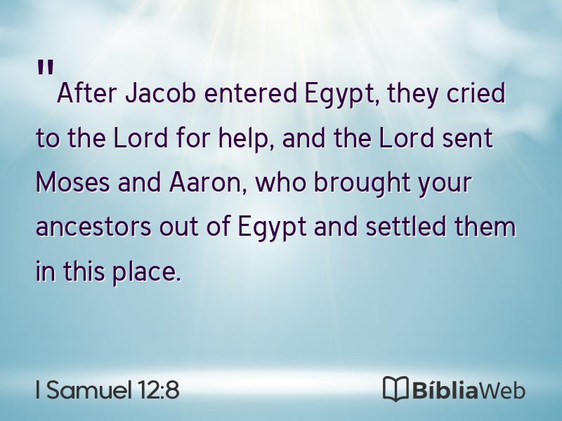 I Samuel 12:8 em imagem para compartilhar