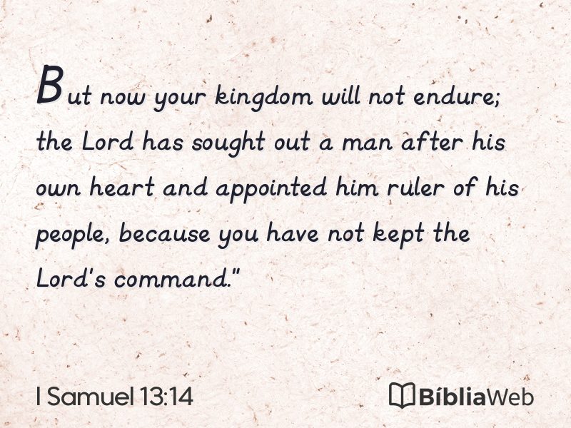I Samuel 13:14 em imagem para compartilhar