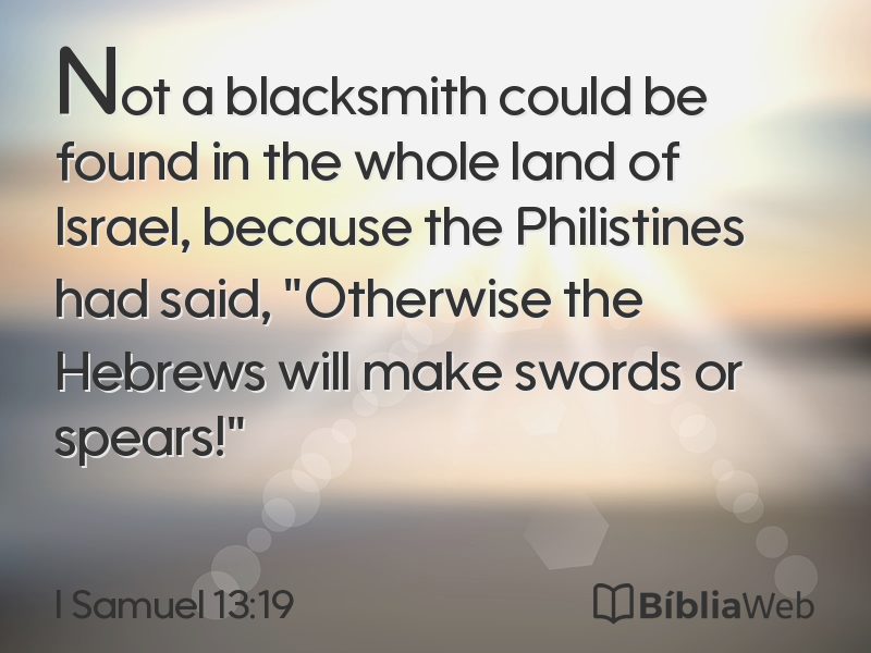 I Samuel 13:19 em imagem para compartilhar
