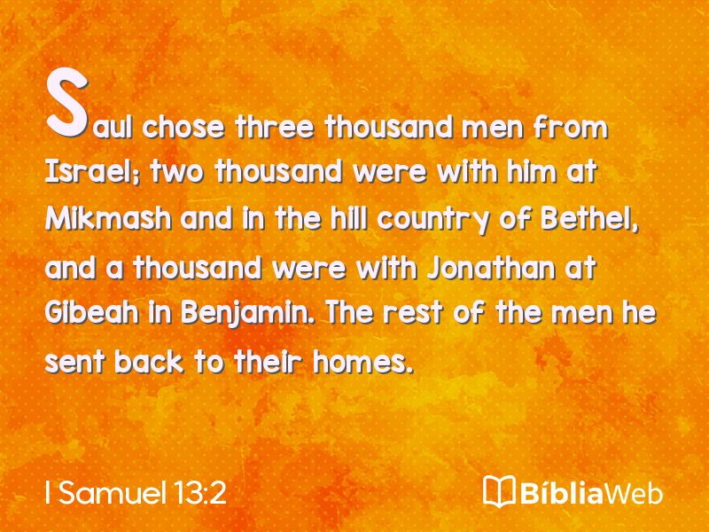 I Samuel 13:2 em imagem para compartilhar