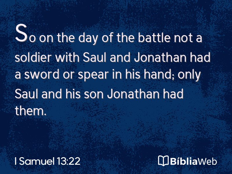 I Samuel 13:22 em imagem para compartilhar