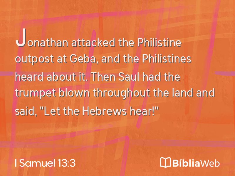 I Samuel 13:3 em imagem para compartilhar
