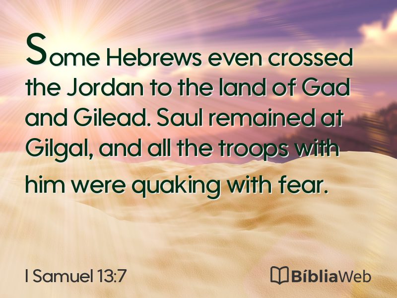 I Samuel 13:7 em imagem para compartilhar