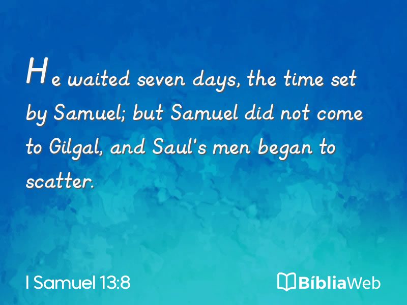 I Samuel 13:8 em imagem para compartilhar