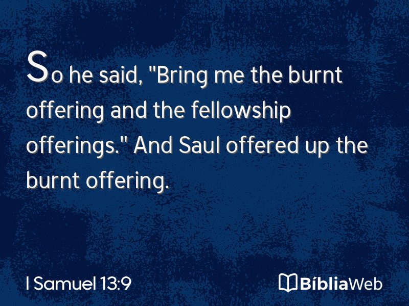 I Samuel 13:9 em imagem para compartilhar