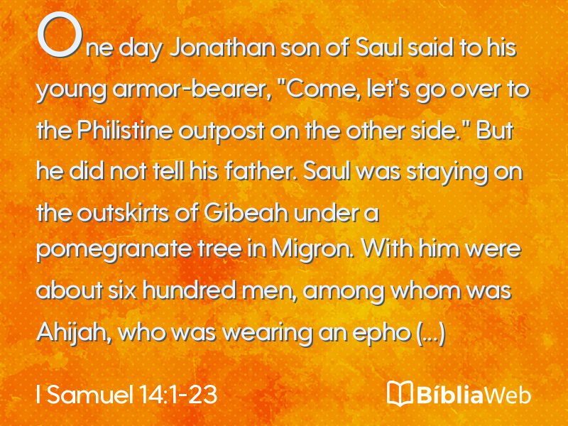 I Samuel 14:1-23 em imagem para compartilhar