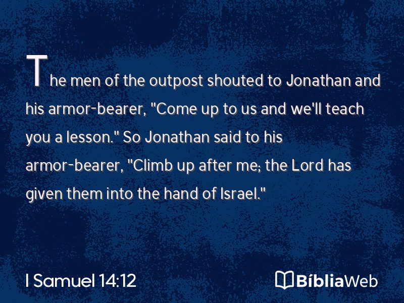 I Samuel 14:12 em imagem para compartilhar