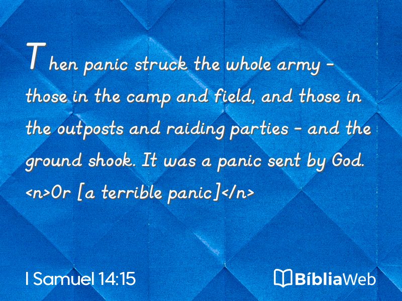 I Samuel 14:15 em imagem para compartilhar