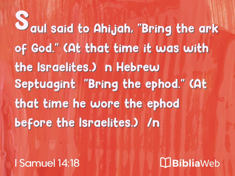 I Samuel 14:18 em imagem para compartilhar