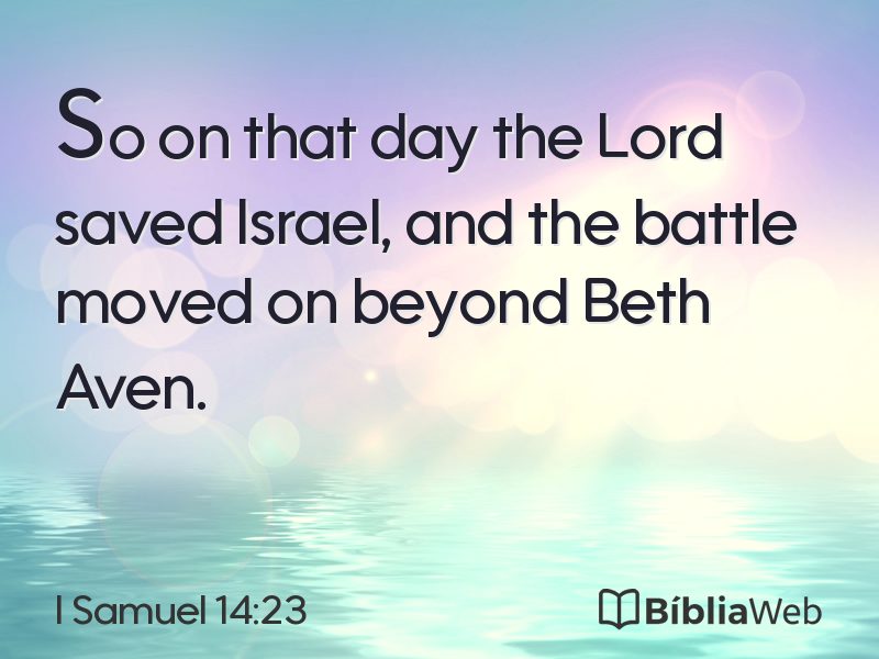 I Samuel 14:23 em imagem para compartilhar