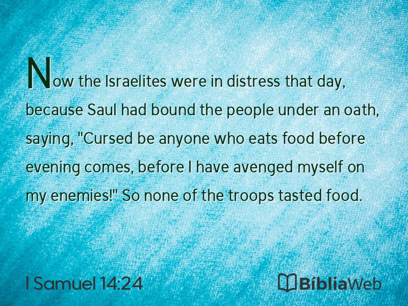I Samuel 14:24 em imagem para compartilhar