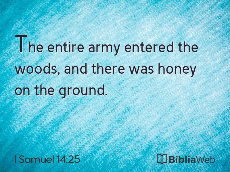 I Samuel 14:25 em imagem para compartilhar