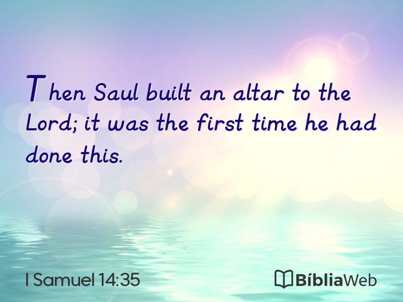 I Samuel 14:35 em imagem para compartilhar