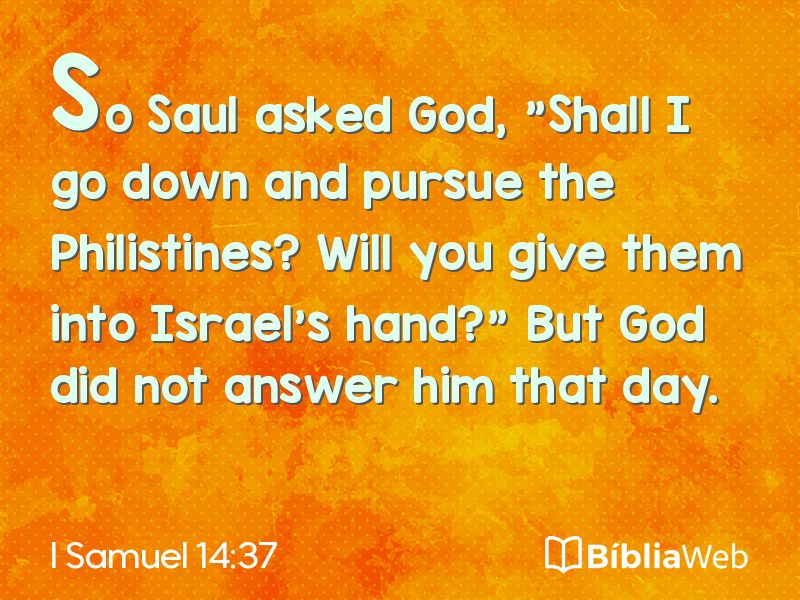 I Samuel 14:37 em imagem para compartilhar