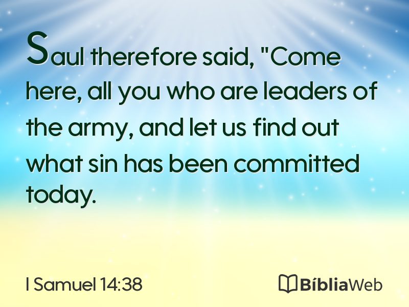 I Samuel 14:38 em imagem para compartilhar
