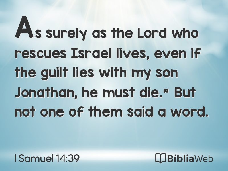 I Samuel 14:39 em imagem para compartilhar