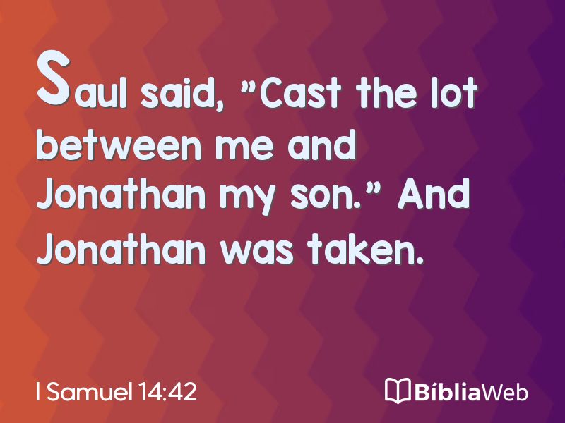 I Samuel 14:42 em imagem para compartilhar